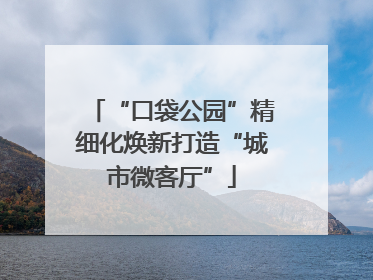 “口袋公园”精细化焕新打造“城市微客厅”