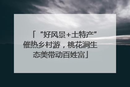 “好风景+土特产”催热乡村游，桃花涧生态美带动百姓富