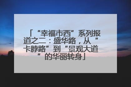 “幸福市西”系列报道之二：盛华路，从“卡脖路”到“景观大道”的华丽转身