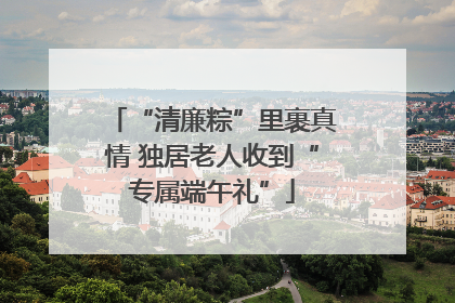 “清廉粽”里裹真情 独居老人收到“专属端午礼”