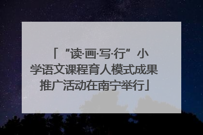 “读·画·写·行”小学语文课程育人模式成果推广活动在南宁举行