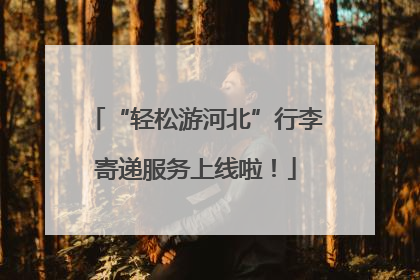 “轻松游河北”行李寄递服务上线啦！