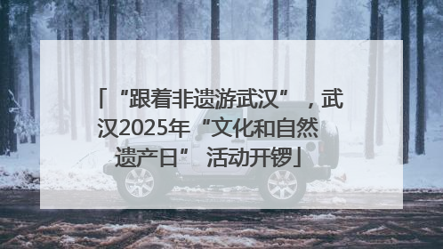 “跟着非遗游武汉”，武汉2025年“文化和自然遗产日” 活动开锣