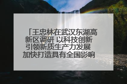 王忠林在武汉东湖高新区调研 以科技创新引领新质生产力发展 加快打造具有全国影响力的科技创新高地