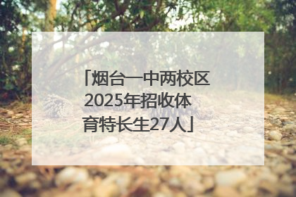 烟台一中两校区2025年招收体育特长生27人