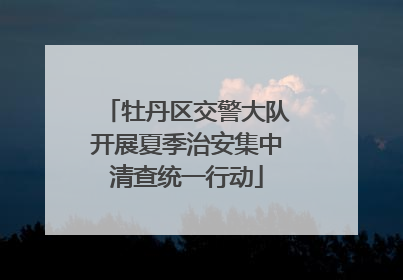 牡丹区交警大队开展夏季治安集中清查统一行动