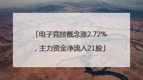 电子竞技概念涨2.72%，主力资金净流入21股