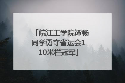 皖江工学院谭畅同学勇夺省运会110米栏冠军