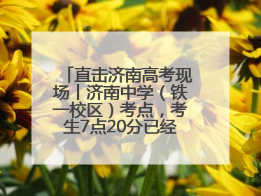直击济南高考现场丨济南中学（铁一校区）考点，考生7点20分已经开始进场