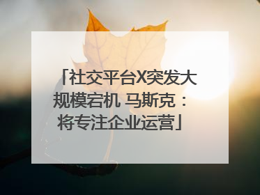 社交平台X突发大规模宕机 马斯克：将专注企业运营