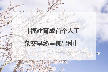 福建育成首个人工杂交早熟黄桃品种