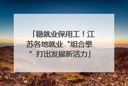 稳就业保用工！江苏各地就业“组合拳”打出发展新活力
