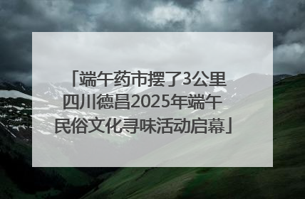 端午药市摆了3公里 四川德昌2025年端午民俗文化寻味活动启幕