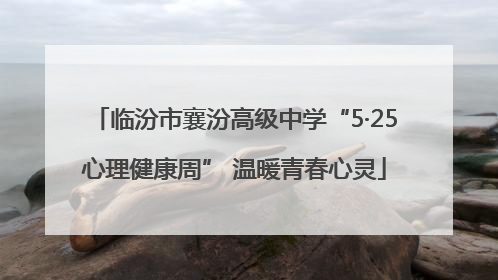 临汾市襄汾高级中学“5·25心理健康周” 温暖青春心灵