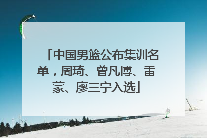中国男篮公布集训名单，周琦、曾凡博、雷蒙、廖三宁入选
