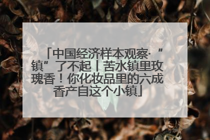 中国经济样本观察·“镇”了不起丨苦水镇里玫瑰香！你化妆品里的六成香产自这个小镇