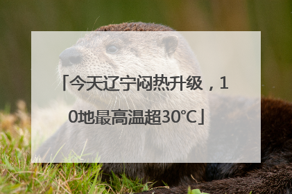 今天辽宁闷热升级，10地最高温超30℃