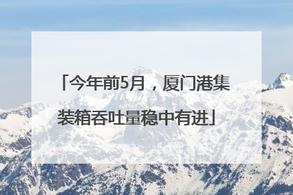 今年前5月，厦门港集装箱吞吐量稳中有进