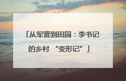 从军营到田园：李书记的乡村 “变形记”