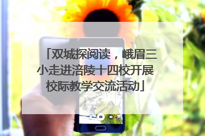 双城探阅读，峨眉三小走进涪陵十四校开展校际教学交流活动
