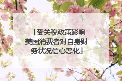 受关税政策影响 美国消费者对自身财务状况信心恶化