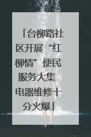 台柳路社区开展“红柳情”便民服务大集 电器维修十分火爆
