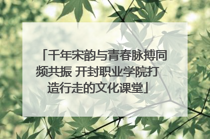 千年宋韵与青春脉搏同频共振 开封职业学院打造行走的文化课堂