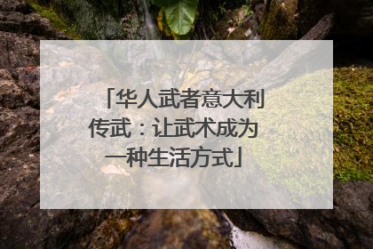华人武者意大利传武：让武术成为一种生活方式