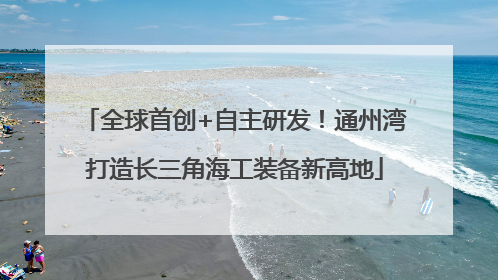 全球首创+自主研发！通州湾打造长三角海工装备新高地