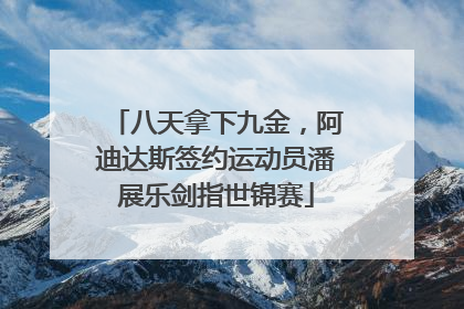 八天拿下九金，阿迪达斯签约运动员潘展乐剑指世锦赛