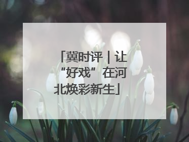 冀时评｜让“好戏”在河北焕彩新生