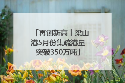 再创新高丨梁山港5月份集疏港量突破350万吨