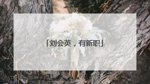 刘会英，有新职