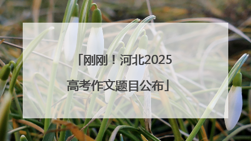 刚刚！河北2025高考作文题目公布