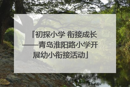初探小学 衔接成长——青岛淮阳路小学开展幼小衔接活动
