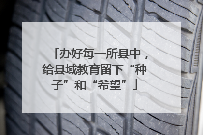 办好每一所县中，给县域教育留下“种子”和“希望”