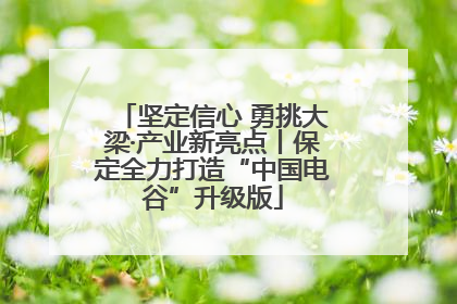 坚定信心 勇挑大梁·产业新亮点丨保定全力打造“中国电谷”升级版