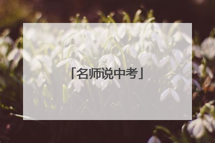 名师说中考