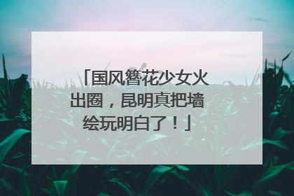 国风簪花少女火出圈，昆明真把墙绘玩明白了！
