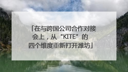 在与跨国公司合作对接会上，从“KITE”的四个维度重新打开潍坊
