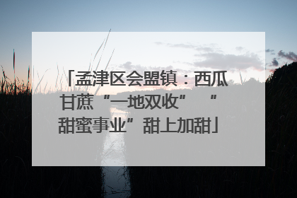 孟津区会盟镇：西瓜甘蔗“一地双收” “甜蜜事业”甜上加甜