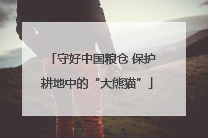 守好中国粮仓 保护耕地中的“大熊猫”