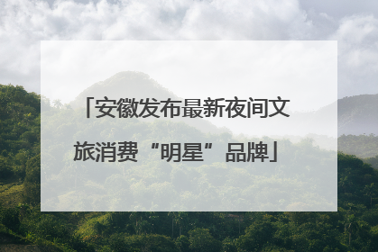 安徽发布最新夜间文旅消费“明星”品牌