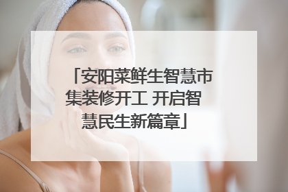 安阳菜鲜生智慧市集装修开工 开启智慧民生新篇章