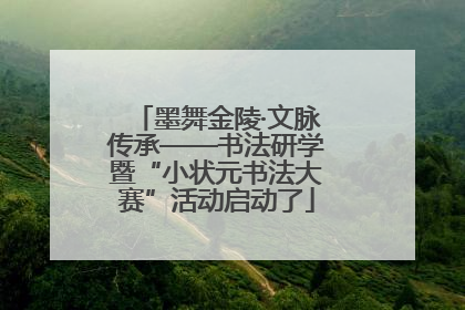 墨舞金陵·文脉传承——书法研学暨“小状元书法大赛”活动启动了
