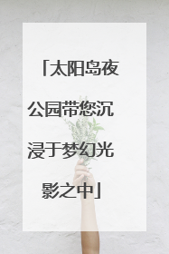 太阳岛夜公园带您沉浸于梦幻光影之中