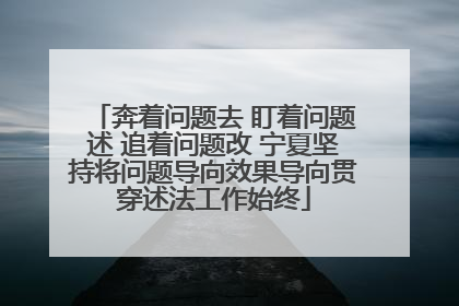 奔着问题去 盯着问题述 追着问题改 宁夏坚持将问题导向效果导向贯穿述法工作始终