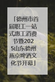 德州市首届职工一站式惠工消费节暨2025山东德州燕京啤酒文化节开幕
