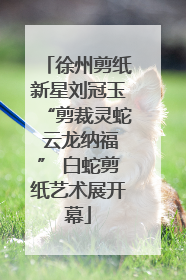 徐州剪纸新星刘冠玉“剪裁灵蛇 云龙纳福” 白蛇剪纸艺术展开幕