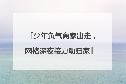 少年负气离家出走，网格深夜接力助归家